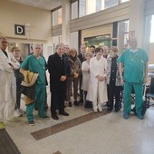 Mariella Enoc in visita all'ospedale Santissima Trinità di Borgomanero