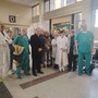 Mariella Enoc in visita all'ospedale Santissima Trinità di Borgomanero