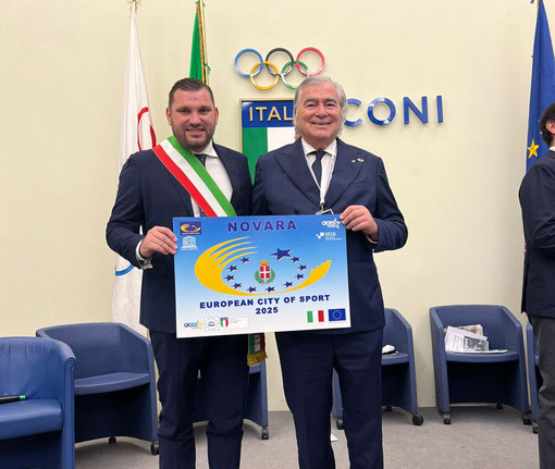 Novara celebra il titolo di Città Europea dello Sport 2025 con una cerimonia ufficiale