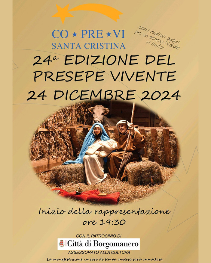 Torna il presepe vivente a Santa Cristina di Borgomanero