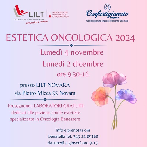 Cura e bellezza: proseguono i laboratori gratuiti per pazienti oncologici a Novara