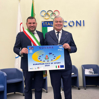 Novara celebra il titolo di Città Europea dello Sport 2025 con una cerimonia ufficiale