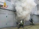 Incendio in un garage a Trecate