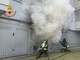 Incendio in un garage a Trecate