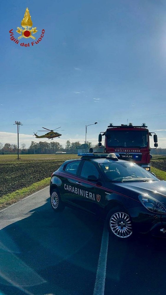 Incidente frontale sulla SP 21: due feriti elitrasportati a Novara