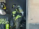 Incendio all' ex caserma Passalacqua di Novara