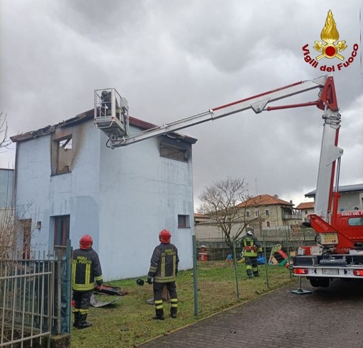 Incendio in un asilo a Briga Novarese