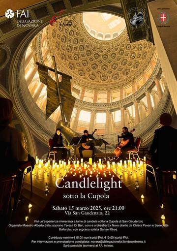 Candlelight sotto la Cupola: una serata di musica e suggestioni a San Gaudenzio