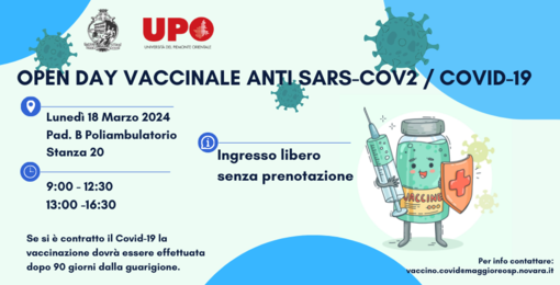 Open Day Vaccinale contro il Covid-19 al Maggiore di Novara