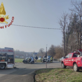 Incidente sulla SS 32 a Castelletto sopra Ticino: intervento dei Vigili del Fuoco