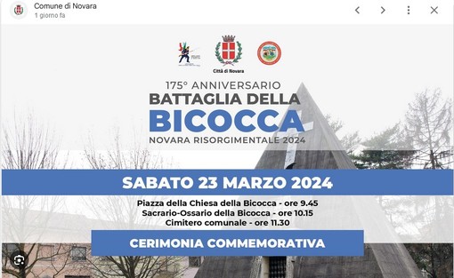 Celebrazioni del 175 anniversario della battaglia della Bicocca