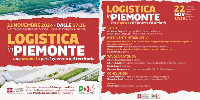 Convegno &quot;logistica in Piemonte: una proposta per il governo del territorio&quot;