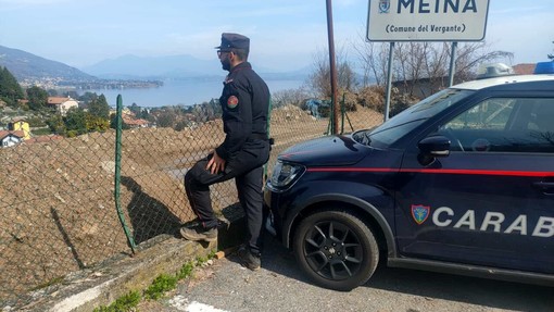 Frana a Meina: sequestrato il cantiere dai carabinieri forestali