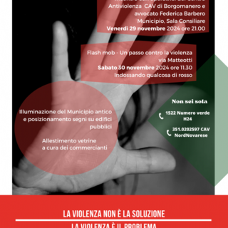 Bellinzago si unisce alla lotta contro la violenza sulle donne: giornata di sensibilizzazione e solidarietà