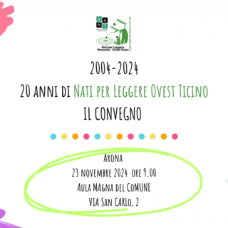 Nati per leggere Ovest Ticino festeggia 20 anni di attività con un convegno e un mese di laboratori