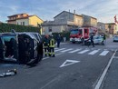 Incidente stradale a Novara: auto si ribalta, un ferito