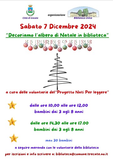 “Decoriamo l’albero di Natale” arriva a Trecate