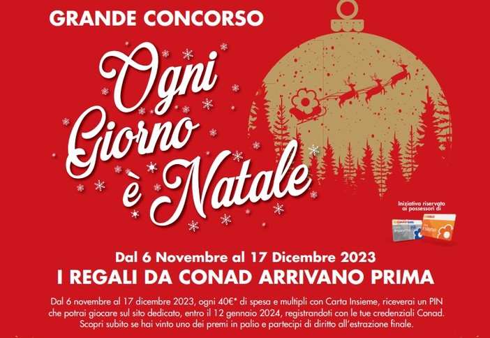 Conad anticipa le feste e lancia il grande concorso ''Ogni giorno è Natale''