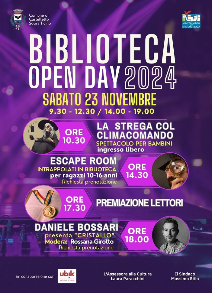 Open day alla biblioteca di Castelletto Sopra Ticino