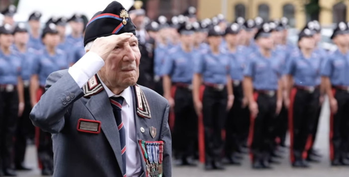 Renato Quaglia, 106 anni, alla Cernaia di Torino