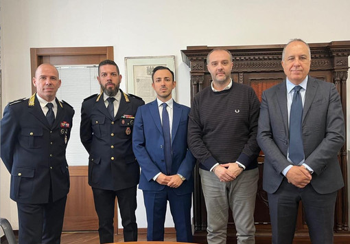 Visita ufficiale del questore di Novara Fabrizio La Vigna alla città di Trecate